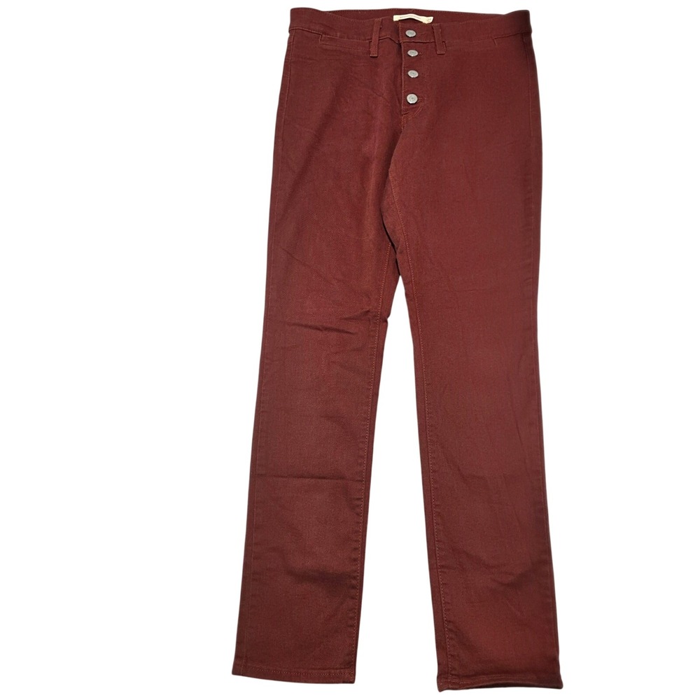 Levi's 311 Shaping Skinny Jeans Exposed Button Fly Burgandy Women 29